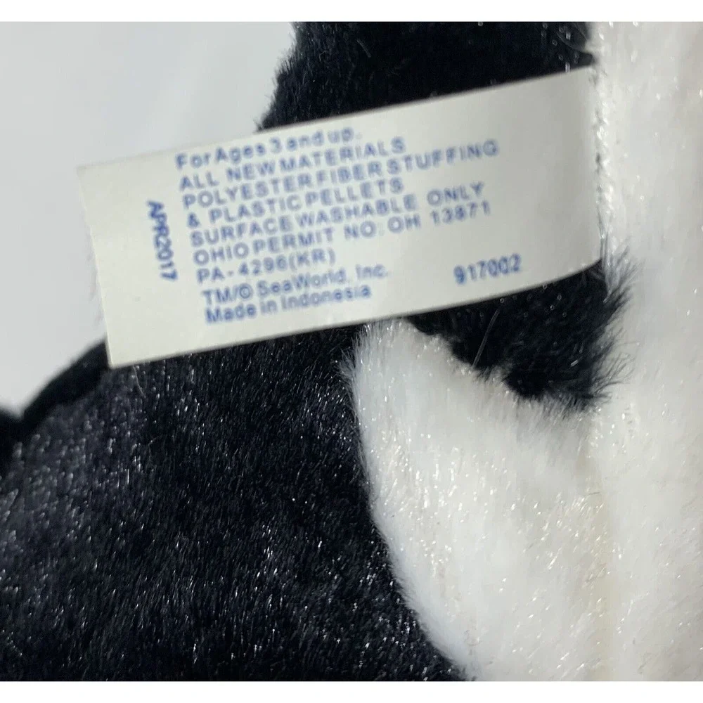 SeaWorld‎ Killer Whale Orca Shamu Black White Plush Stuffed Animal Toy Gift 9